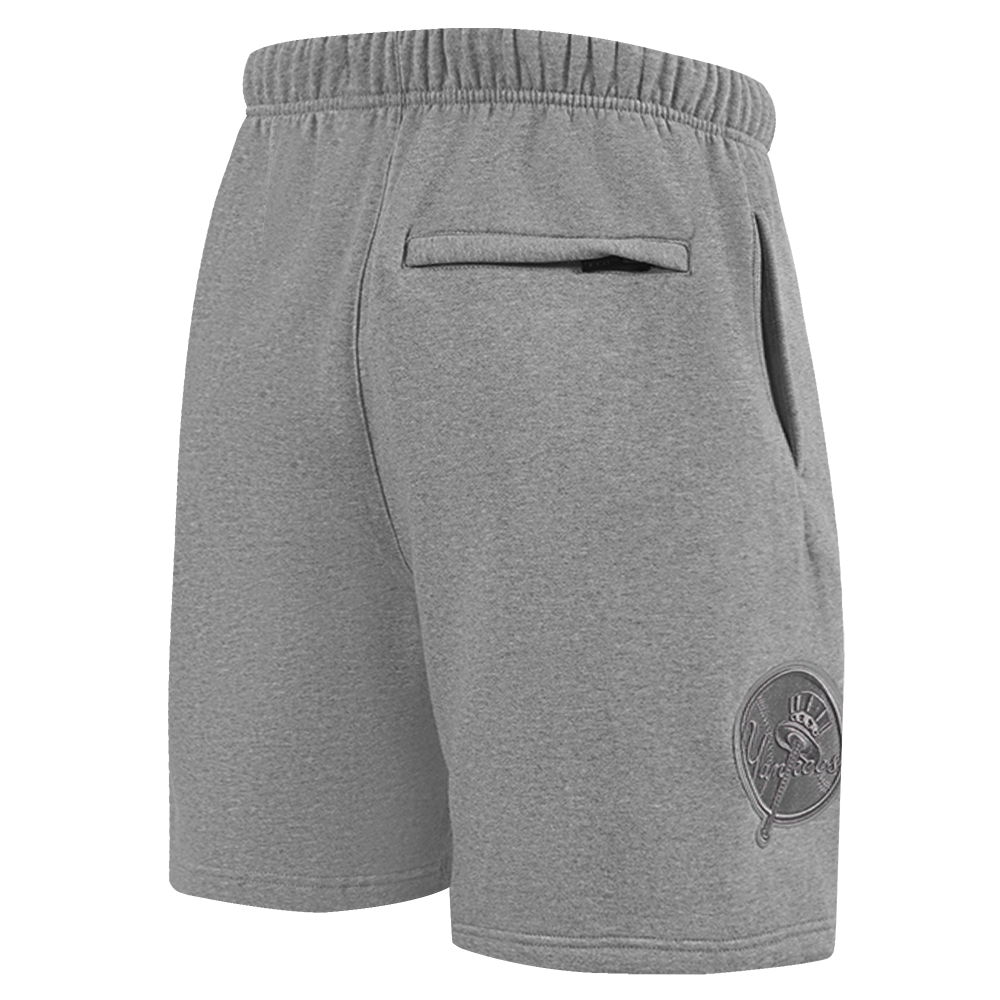 MLB NEW YORK YANKEES NEUTRAL SHORT EN MOLLETON POUR HOMME (GRIS CHINÉ FONCÉ)