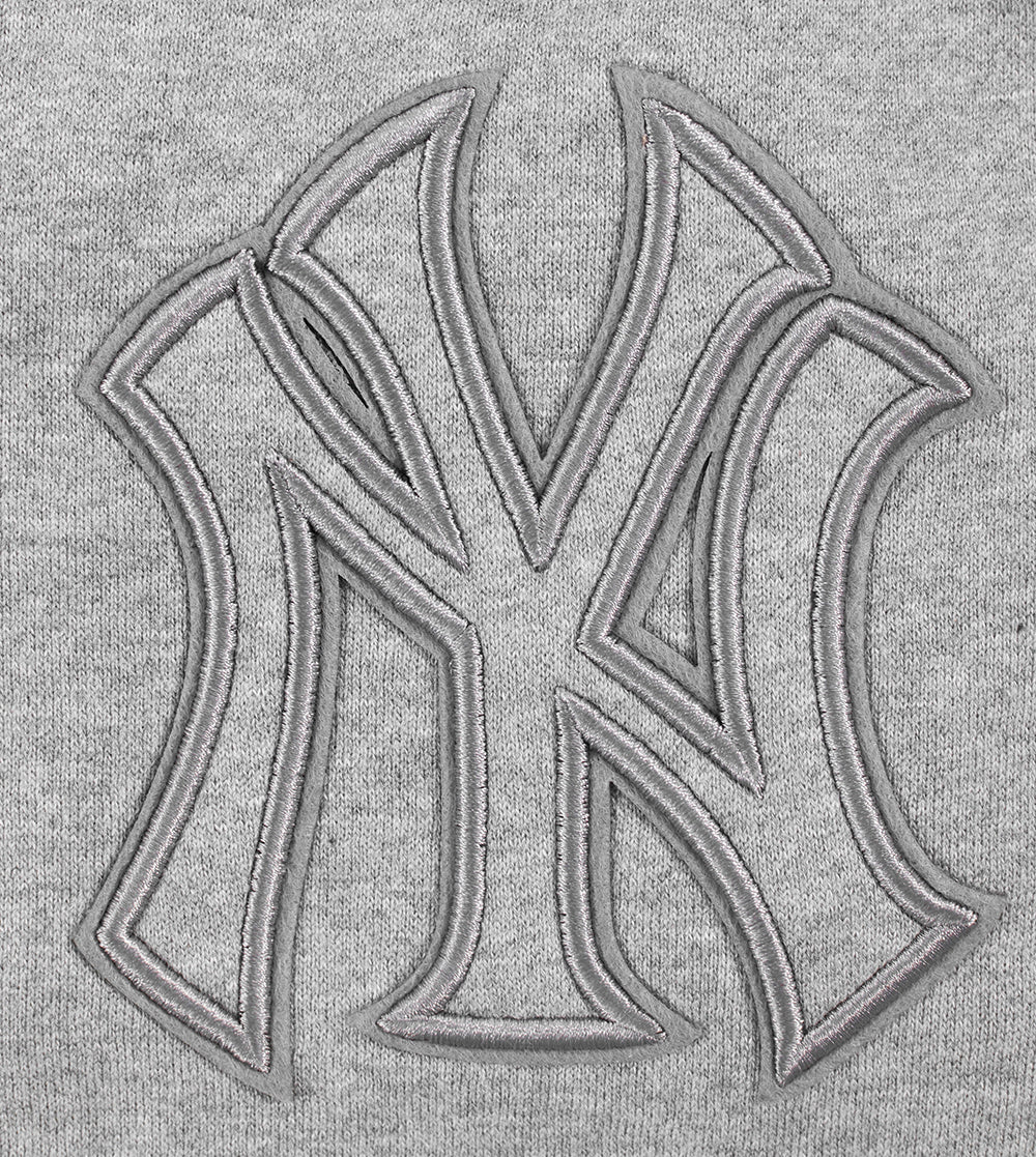MLB NEW YORK YANKEES NEUTRAL SHORT EN MOLLETON POUR HOMME (GRIS CHINÉ FONCÉ)
