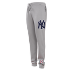 MLB NEW YORK YANKEES CLASSIC CHENILLE PANTALON JOGGER POUR HOMME (GRIS)