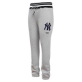 MLB NEW YORK YANKEES SCRIPT TAIL PANTALON OUATÉ EN MOLLETON CÔTELÉ POUR HOMME (GRIS CHINÉ/MARINE MINUIT)