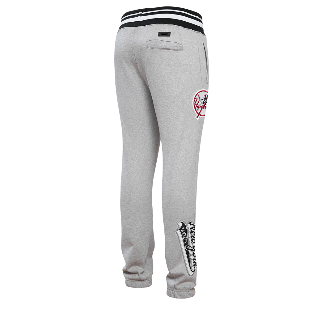 MLB NEW YORK YANKEES SCRIPT TAIL PANTALON OUATÉ EN MOLLETON CÔTELÉ POUR HOMME (GRIS CHINÉ/MARINE MINUIT)