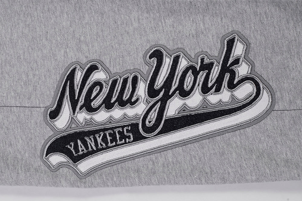 MLB NEW YORK YANKEES SCRIPT TAIL PANTALON OUATÉ EN MOLLETON CÔTELÉ POUR HOMME (GRIS CHINÉ/MARINE MINUIT)