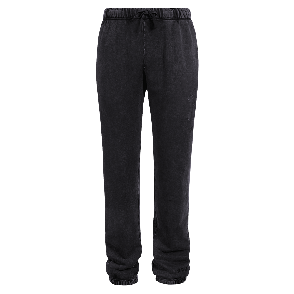 MLB NEW YORK YANKEES WASHED CLASSIC MEN'S ENZYME WASH RELAXED FT SWE (WASHED BLACK)