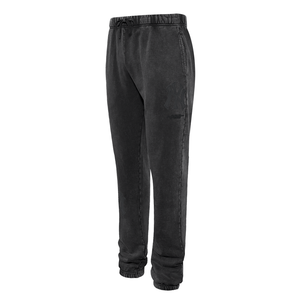 MLB NEW YORK YANKEES WASHED VANGUARD PANTALON OUATÉ POUR HOMME (NOIR DÉLAVÉ)