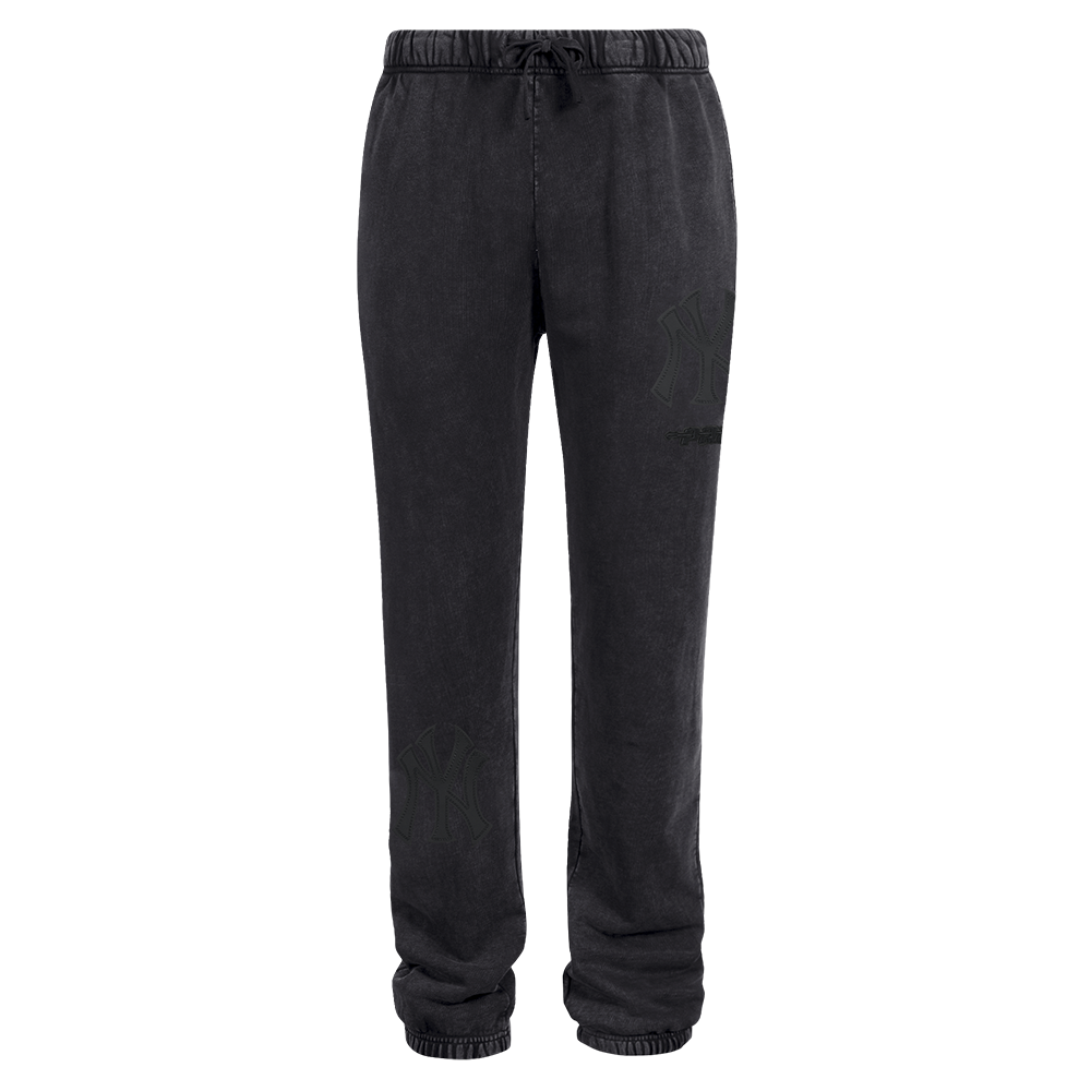 MLB NEW YORK YANKEES WASHED VANGUARD PANTALON OUATÉ POUR HOMME (NOIR DÉLAVÉ)