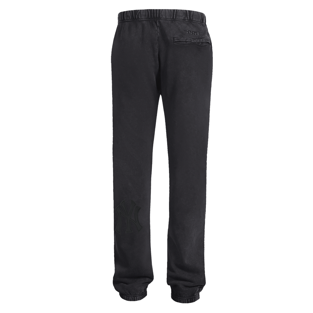MLB NEW YORK YANKEES WASHED VANGUARD PANTALON OUATÉ POUR HOMME (NOIR DÉLAVÉ)