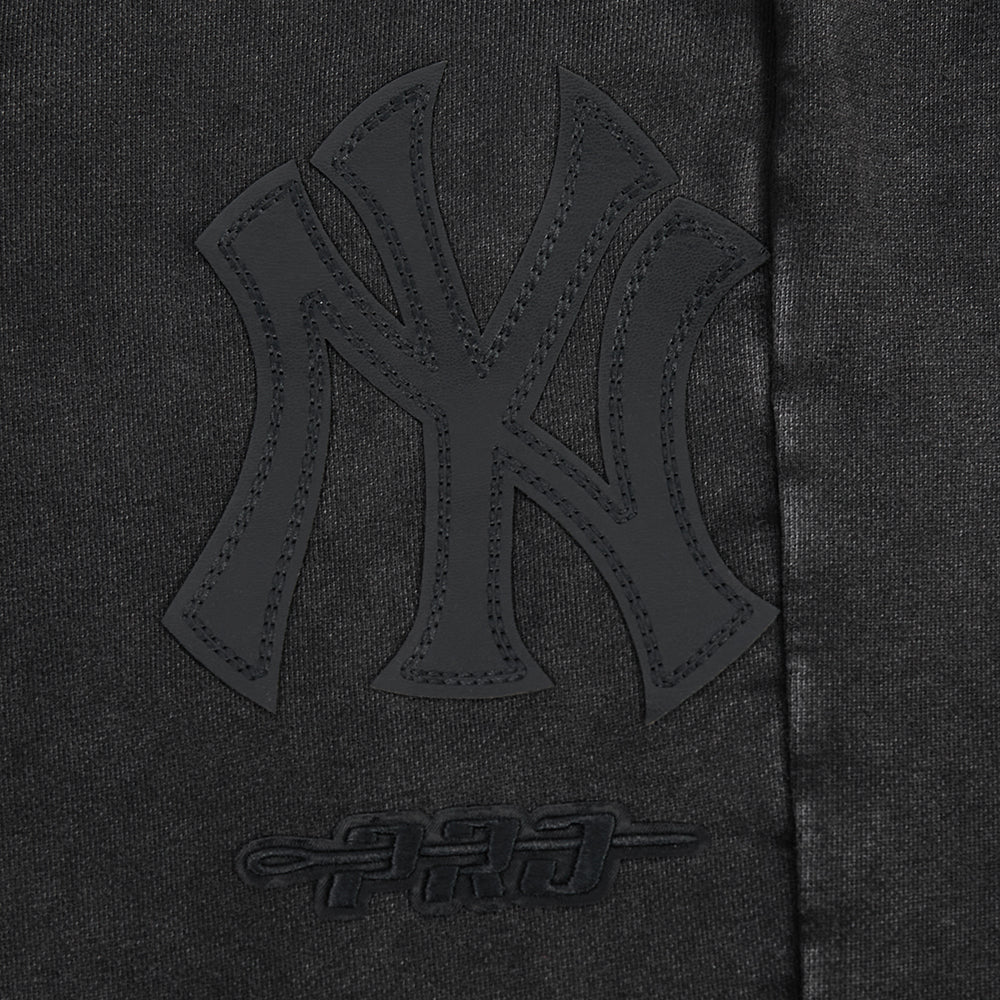 MLB NEW YORK YANKEES WASHED VANGUARD PANTALON OUATÉ POUR HOMME (NOIR DÉLAVÉ)