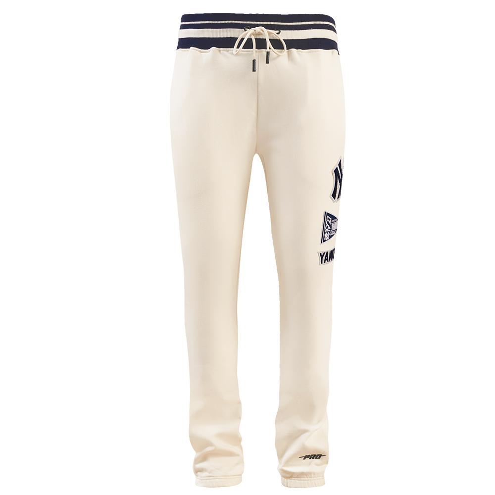 MLB NEW YORK YANKEES RETRO CLASSIC MEN'S SWEATPANT (EGGSHELL/ MIDNIGHT NAVY)