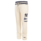 MLB NEW YORK YANKEES RETRO CLASSIC MEN'S SWEATPANT (EGGSHELL/ MIDNIGHT NAVY)