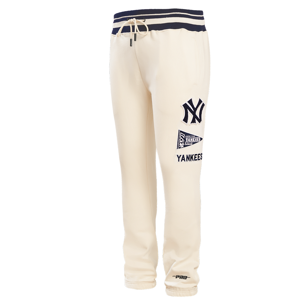 MLB NEW YORK YANKEES RETRO CLASSIC MEN'S SWEATPANT (EGGSHELL/ MIDNIGHT NAVY)