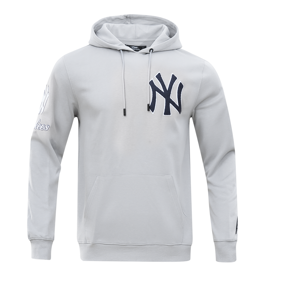 MLB NEW YORK YANKEES CLASSIC CHENILLE CHANDAIL À CAPUCHON POUR HOMME (GRIS)