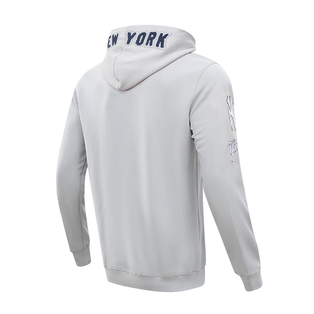 MLB NEW YORK YANKEES CLASSIC CHENILLE CHANDAIL À CAPUCHON POUR HOMME (GRIS)