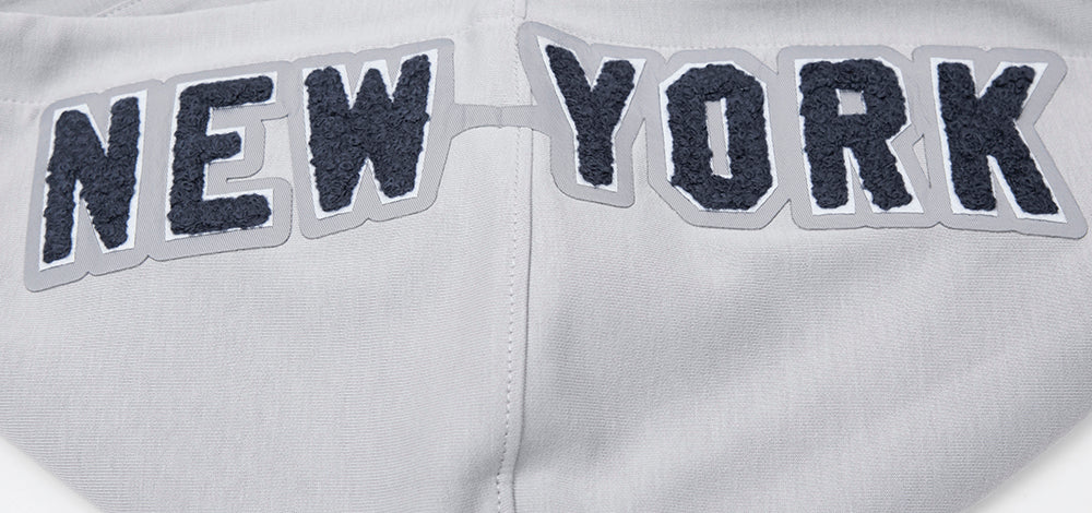 MLB NEW YORK YANKEES CLASSIC CHENILLE CHANDAIL À CAPUCHON POUR HOMME (GRIS)