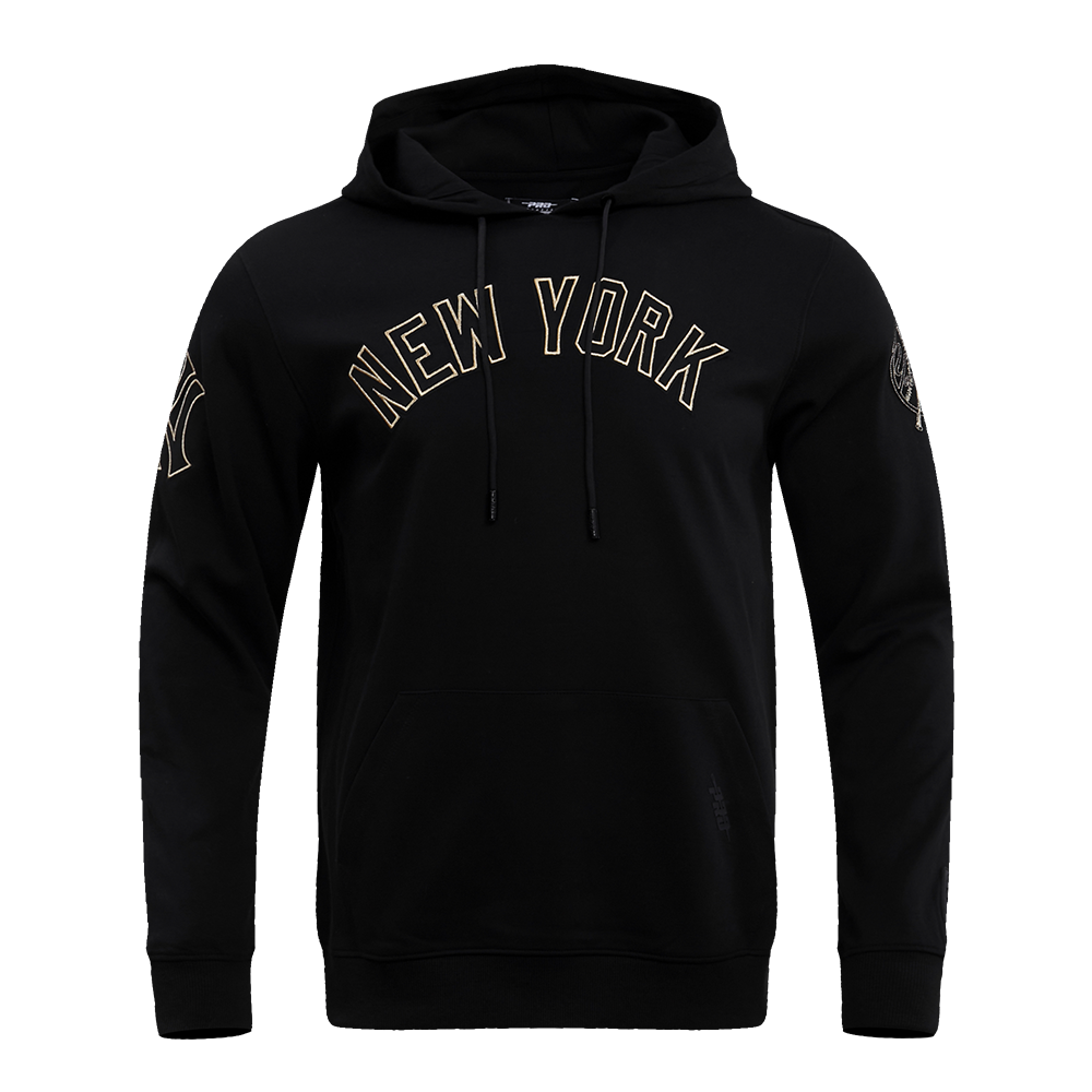 MLB NEW YORK YANKEES BLACK & GOLD MEN'S DK PO HOODIE (BLACK)