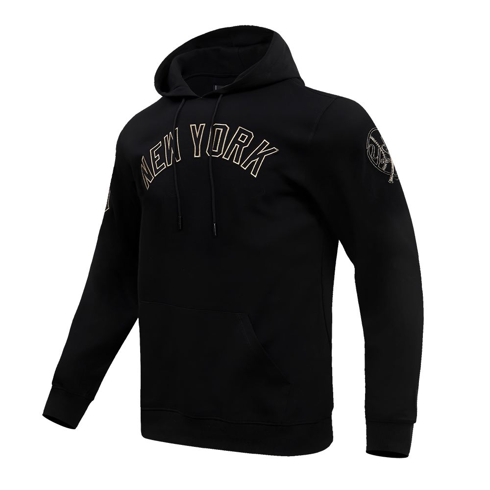 MLB NEW YORK YANKEES BLACK & GOLD MEN'S DK PO HOODIE (BLACK)