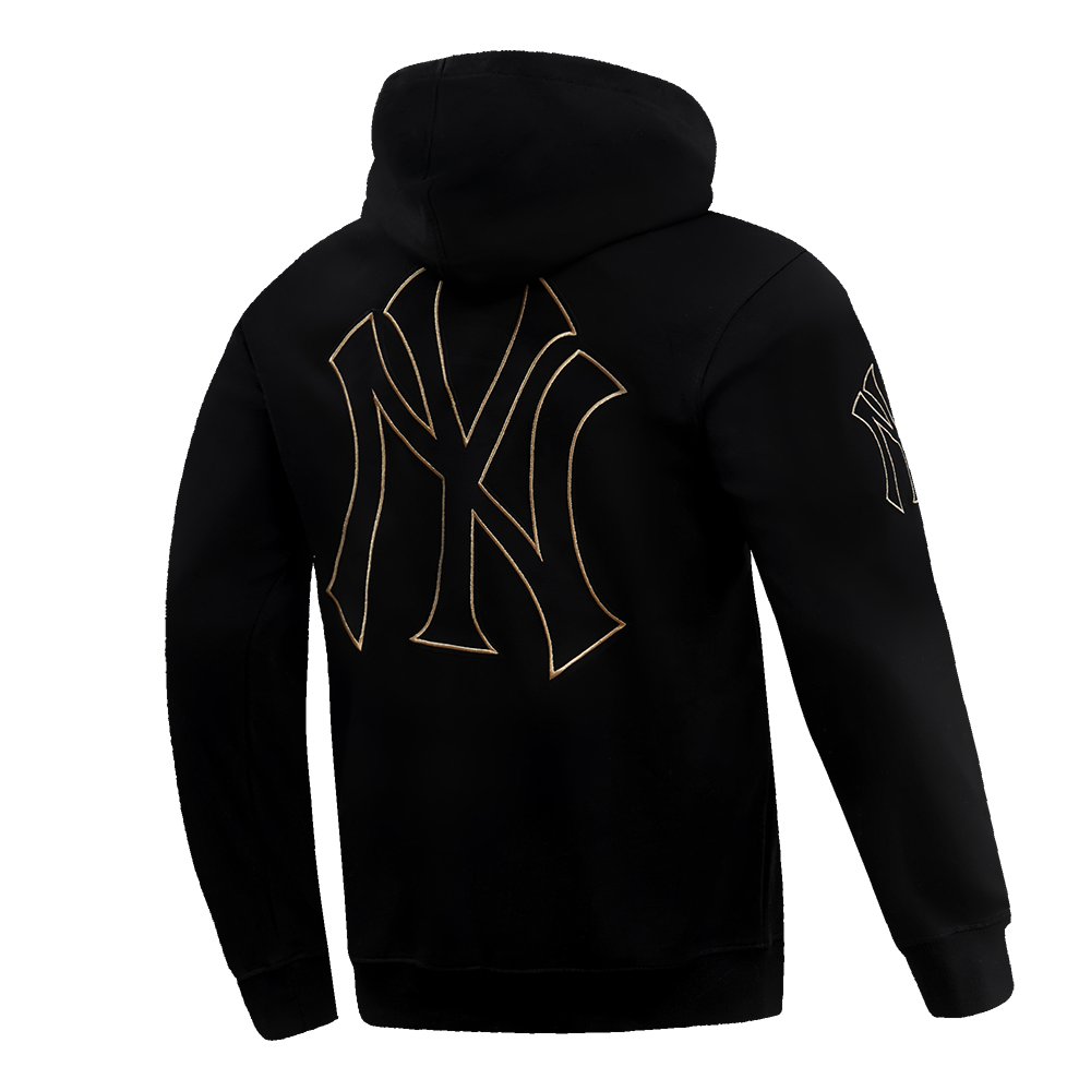 MLB NEW YORK YANKEES BLACK & GOLD MEN'S DK PO HOODIE (BLACK)