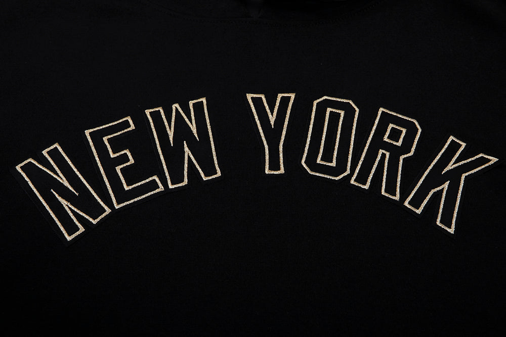 MLB NEW YORK YANKEES BLACK & GOLD MEN'S DK PO HOODIE (BLACK)