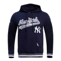 MLB NEW YORK YANKEES SCRIPT TAIL MEN'S RIB FLC PO HOODIE (MIDNIGHT NAVY)