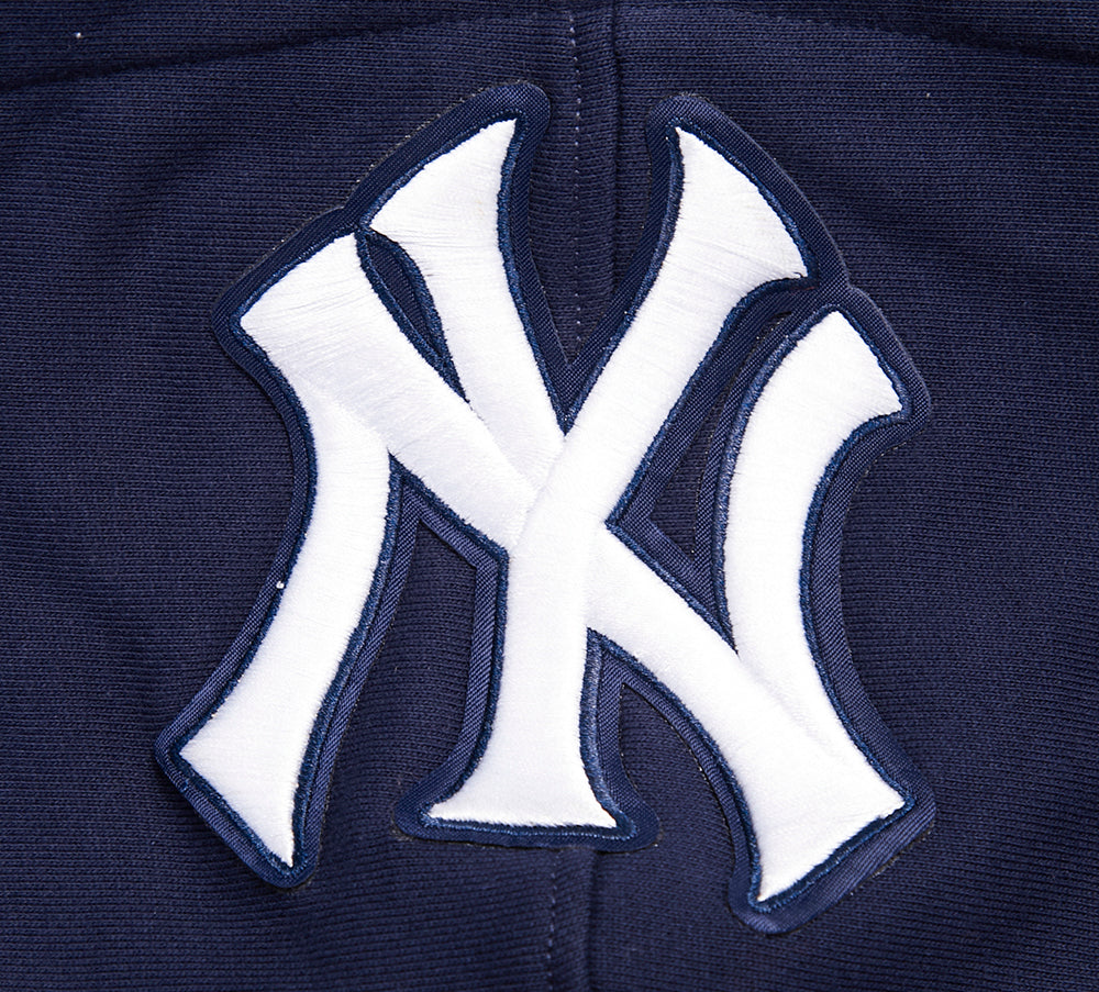 MLB NEW YORK YANKEES SCRIPT TAIL MEN'S RIB FLC PO HOODIE (MIDNIGHT NAVY)