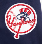 MLB NEW YORK YANKEES SCRIPT TAIL MEN'S RIB FLC PO HOODIE (MIDNIGHT NAVY)