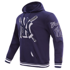 MLB NEW YORK YANKEES MASH UP CHANDAIL À CAPUCHON EN MOLLETON CÔTELÉ POUR HOMME (MARINE MINUIT)