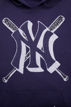 MLB NEW YORK YANKEES MASH UP CHANDAIL À CAPUCHON EN MOLLETON CÔTELÉ POUR HOMME (MARINE MINUIT)