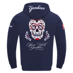MLB NEW YORK YANKEES SUGAR SKULL MEN'S FLC PO HOODIE (MIDNIGHT NAVY)