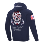 MLB NEW YORK YANKEES SUGAR SKULL MEN'S FLC PO HOODIE (MIDNIGHT NAVY)