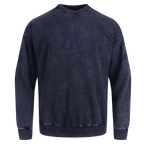 MLB NEW YORK YANKEES WASHED CLASSIC MEN'S CREWNECK SWEATSHIRT (WASHED MIDNIGHT NAVY)