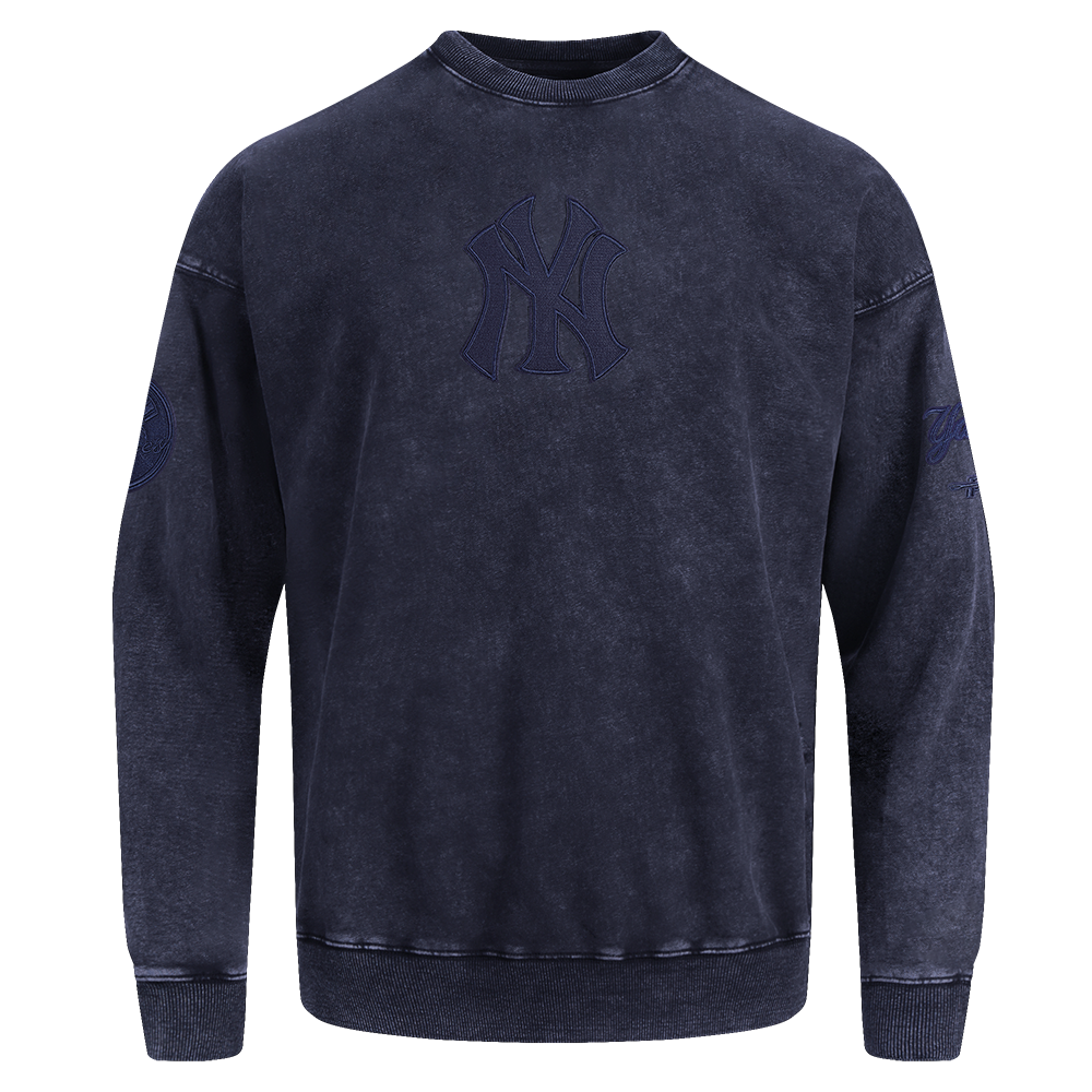 MLB NEW YORK YANKEES WASHED CLASSIC MEN'S CREWNECK SWEATSHIRT (WASHED MIDNIGHT NAVY)