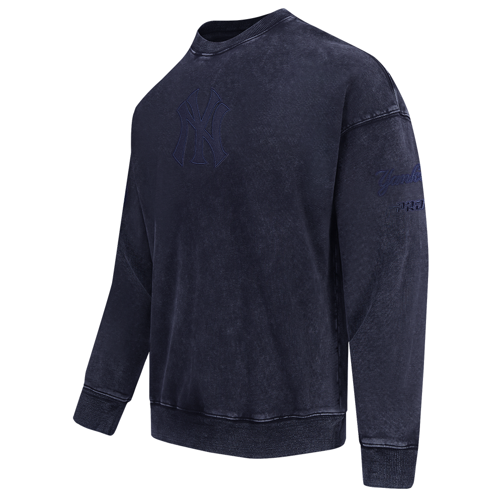 MLB NEW YORK YANKEES WASHED CLASSIC MEN'S CREWNECK SWEATSHIRT (WASHED MIDNIGHT NAVY)