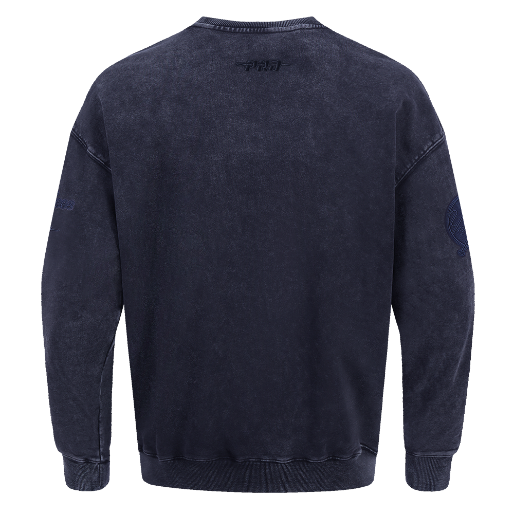 MLB NEW YORK YANKEES WASHED CLASSIC MEN'S CREWNECK SWEATSHIRT (WASHED MIDNIGHT NAVY)