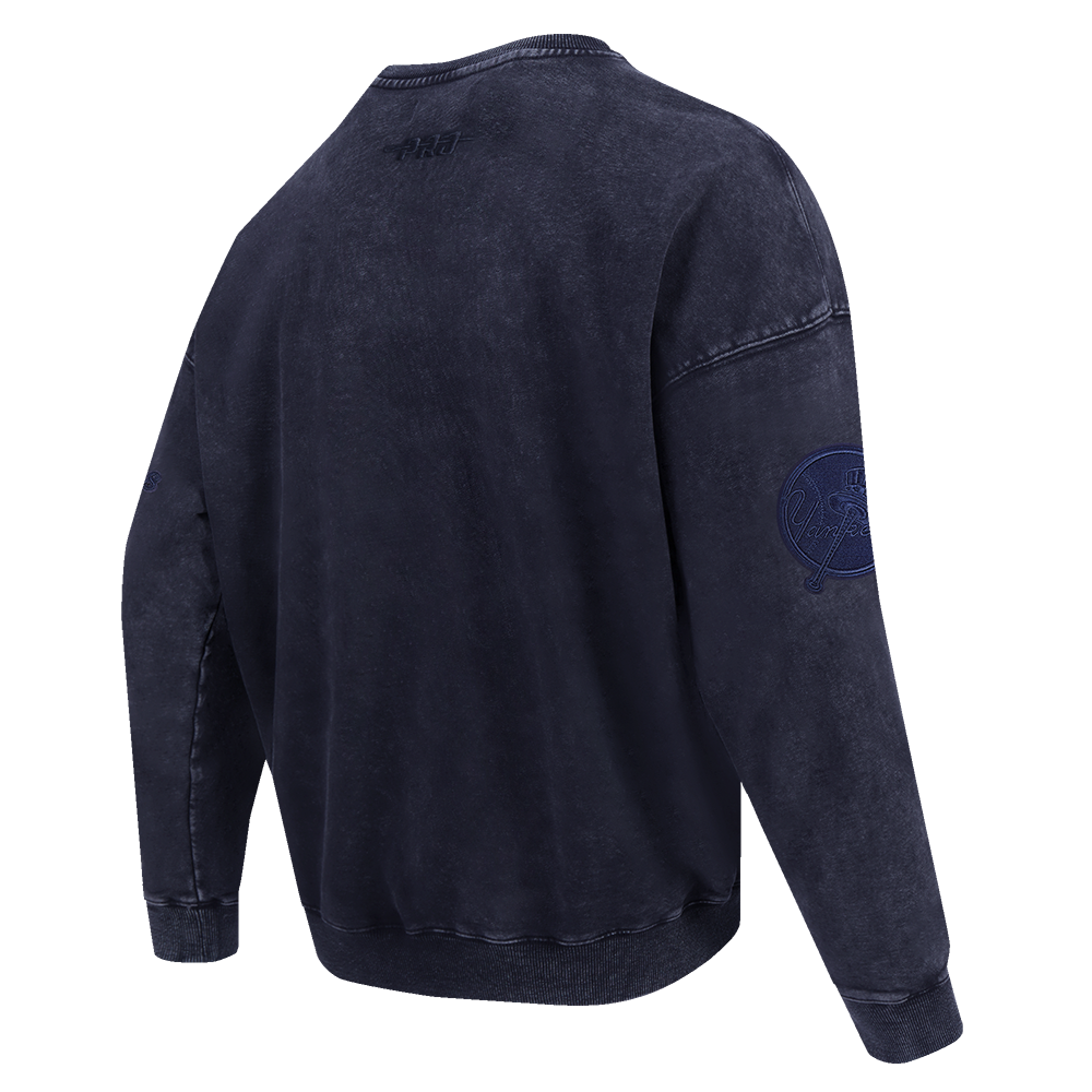 MLB NEW YORK YANKEES WASHED CLASSIC MEN'S CREWNECK SWEATSHIRT (WASHED MIDNIGHT NAVY)