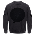 MLB NEW YORK YANKEES WASHED VANGUARD MEN'S CREWNECK SWEATSHIRT (WASHED BLACK)