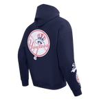 MLB NEW YORK YANKEES LIVING LARGE CHANDAIL À CAPUCHON EN MOLLETON À ÉPAULES TOMBANTES POUR HOMME (MARINE MINUIT)