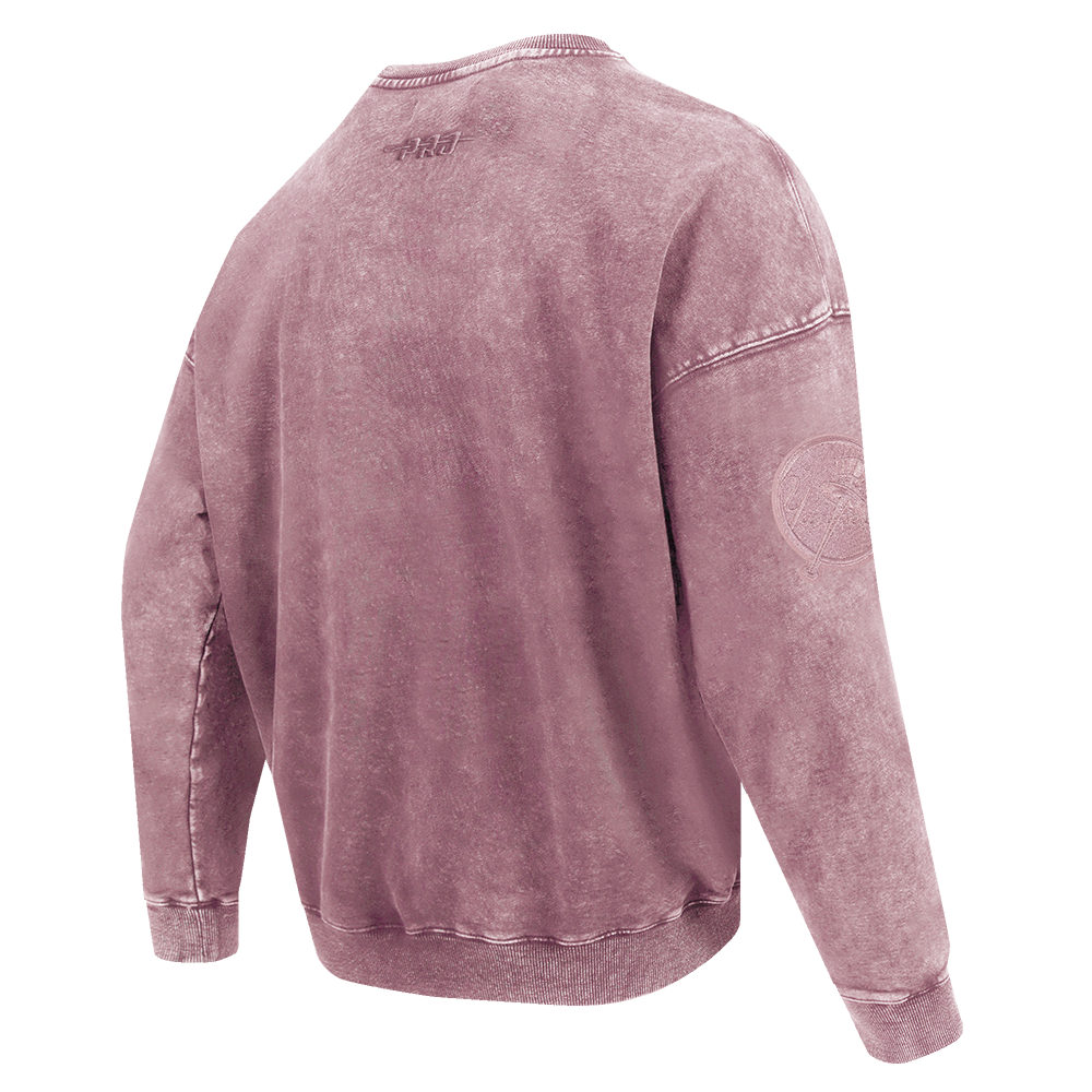 MLB NEW YORK YANKEES WASHED CLASSIC CHANDAIL OUATÉ À COL ROND POUR HOMME (MAUVE DÉLAVÉ)