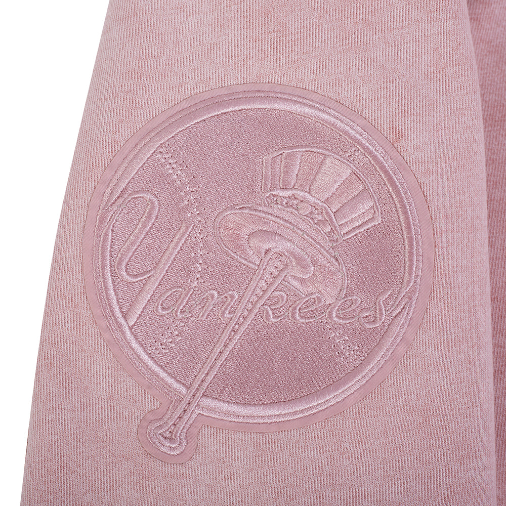 MLB NEW YORK YANKEES WASHED CLASSIC CHANDAIL OUATÉ À COL ROND POUR HOMME (MAUVE DÉLAVÉ)