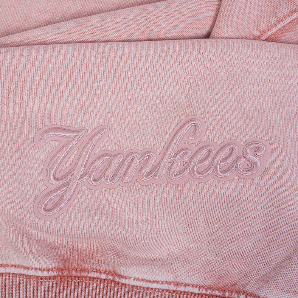 MLB NEW YORK YANKEES WASHED CLASSIC CHANDAIL OUATÉ À COL ROND POUR HOMME (MAUVE DÉLAVÉ)