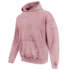 MLB NEW YORK YANKEES WASHED CLASSIC MEN'S PULLOVER HOODIE (WASHED MAUVE)