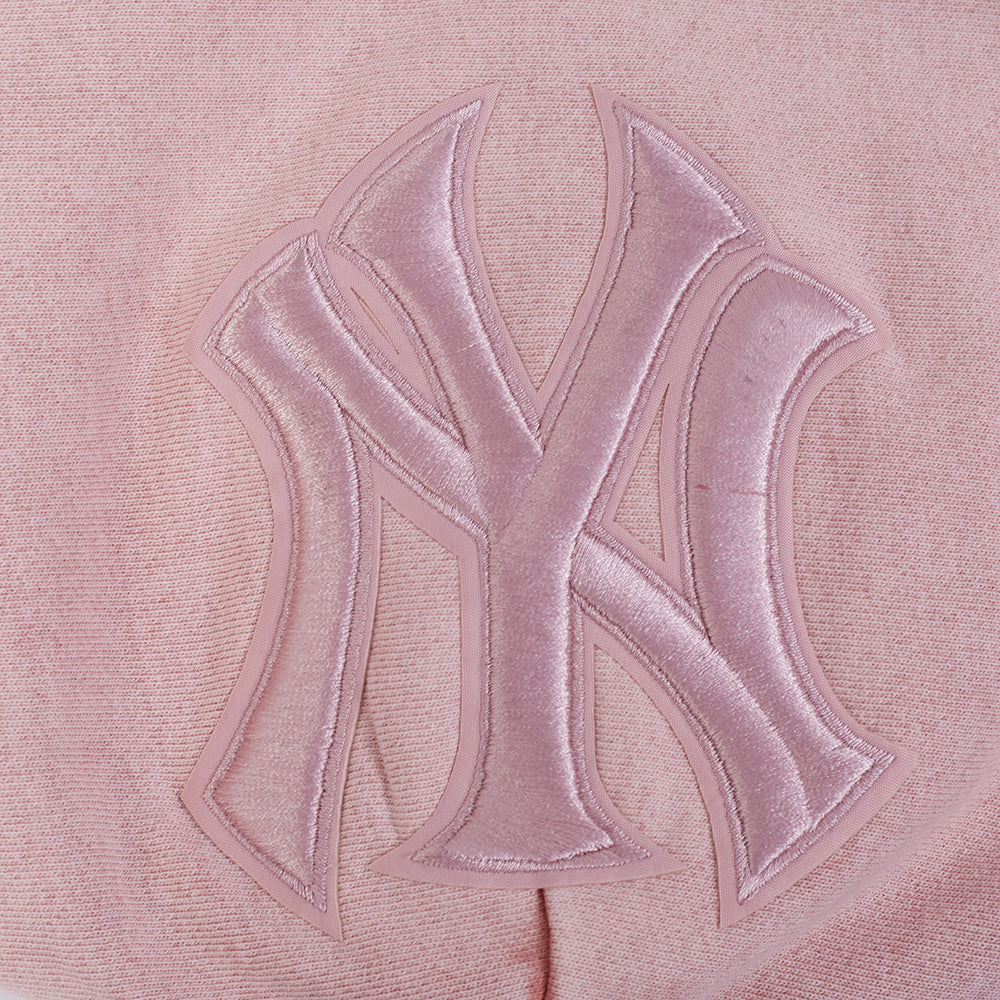 MLB NEW YORK YANKEES WASHED CLASSIC MEN'S PULLOVER HOODIE (WASHED MAUVE)
