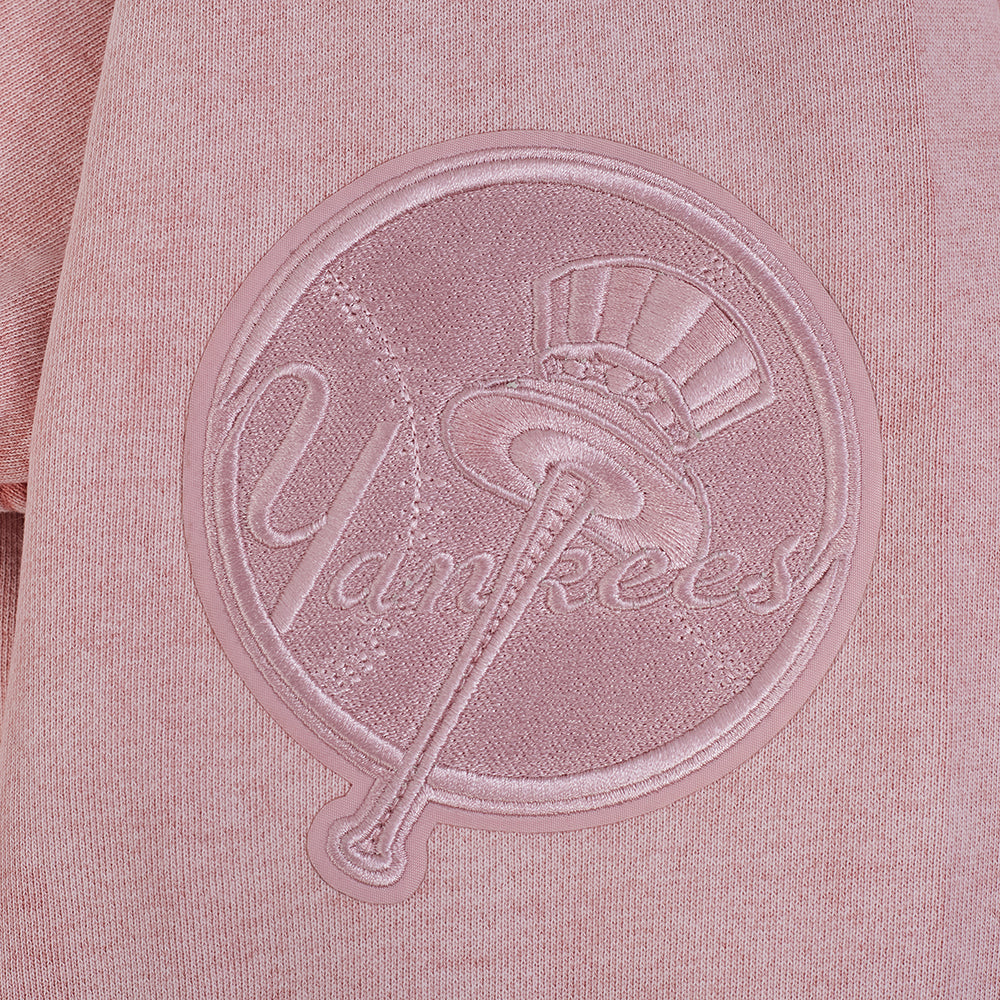 MLB NEW YORK YANKEES WASHED CLASSIC MEN'S PULLOVER HOODIE (WASHED MAUVE)