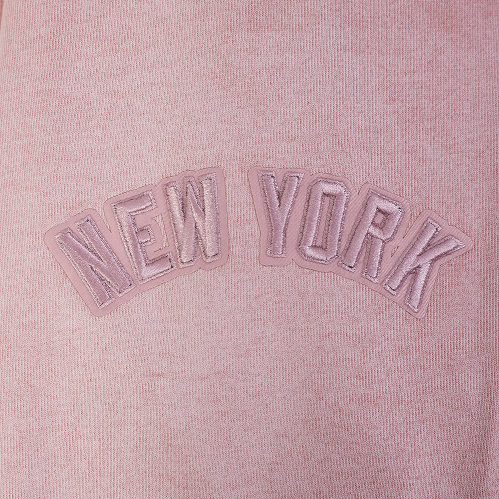 MLB NEW YORK YANKEES WASHED CLASSIC MEN'S PULLOVER HOODIE (WASHED MAUVE)