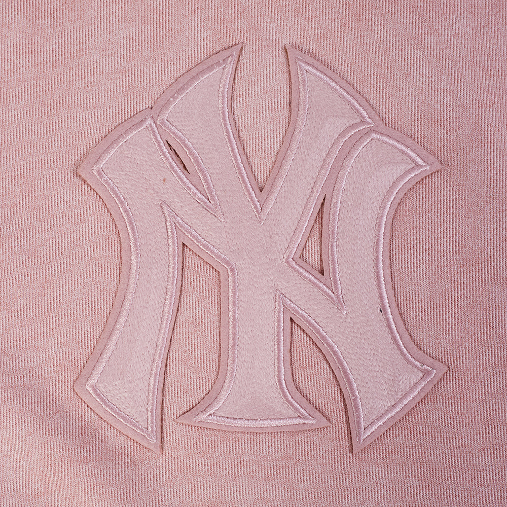 MLB NEW YORK YANKEES WASHED CLASSIC MEN'S PULLOVER HOODIE (WASHED MAUVE)