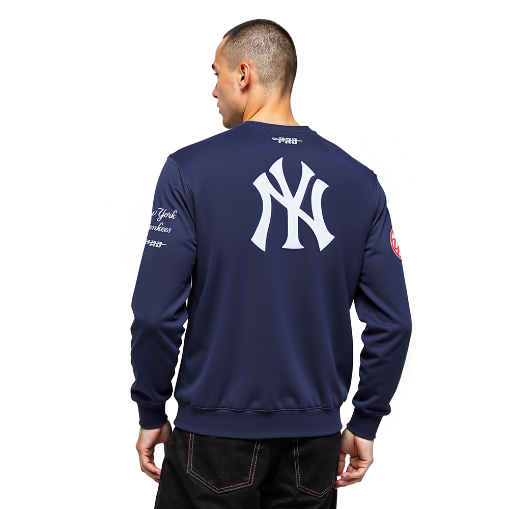 MLB NEW YORK YANKEES CITY ARCH CHANDAIL À COL ROND EN MOLLETON POUR HOMME (MARINE MINUIT)