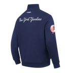 MLB NEW YORK YANKEES CITY ARCH HAUT EN MOLLETON À GLISSIÈRE AU QUART POUR HOMME (MARINE MINUIT)