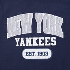 MLB NEW YORK YANKEES CITY ARCH HAUT EN MOLLETON À GLISSIÈRE AU QUART POUR HOMME (MARINE MINUIT)