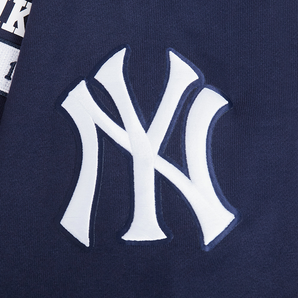 MLB NEW YORK YANKEES CITY ARCH HAUT EN MOLLETON À GLISSIÈRE AU QUART POUR HOMME (MARINE MINUIT)