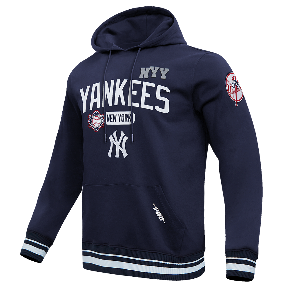 MLB NEW YORK YANKEES LETTERMAN CHANDAIL À CAPUCHON POUR HOMME (MARINE MINUIT)