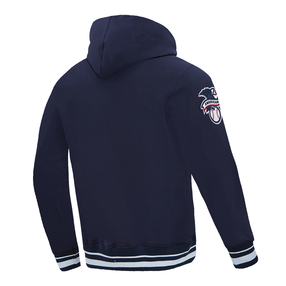 MLB NEW YORK YANKEES LETTERMAN CHANDAIL À CAPUCHON POUR HOMME (MARINE MINUIT)