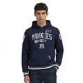 MLB NEW YORK YANKEES LETTERMAN CHANDAIL À CAPUCHON POUR HOMME (MARINE MINUIT)